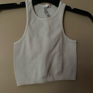 White Love Tree Crop Top